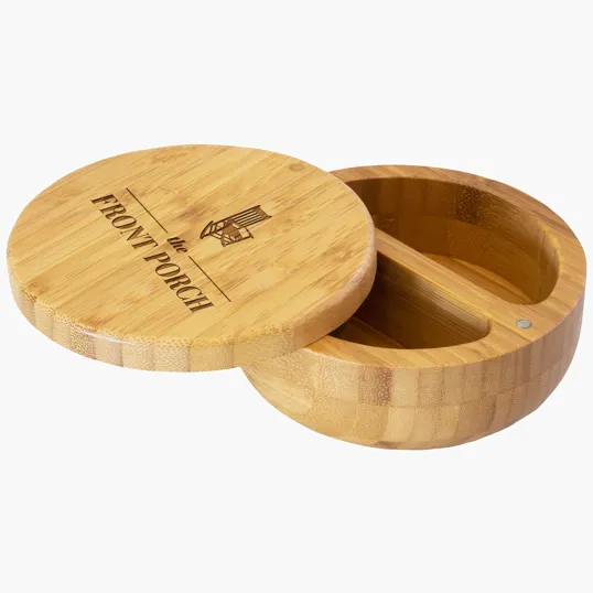 Totally Bamboo Round Salt Keeper Duet Box