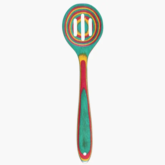Totally Bamboo Colorful Wooden Slotted Spoon