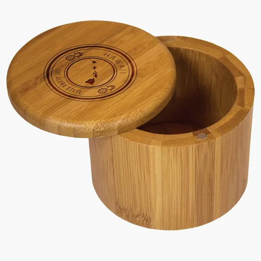 Totally Bamboo Hawaii State Stamp Salt Box