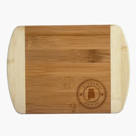 Alabama State Stamp 2-Tone Bar Board
