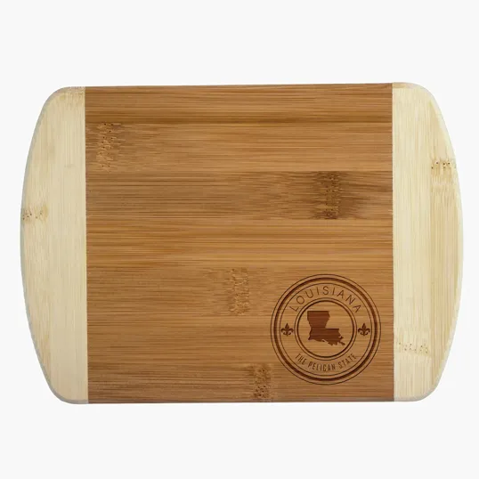 Totally Bamboo Louisiana State Stamp 2-Tone Bar Board