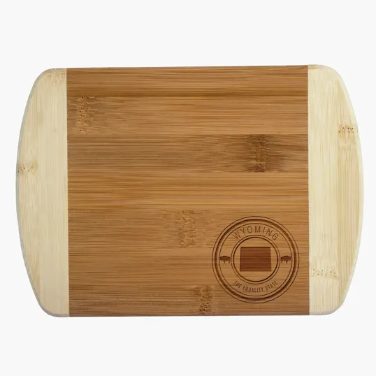 Totally Bamboo Wyoming State Stamp 2-Tone Bar Board