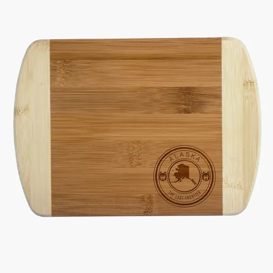 Totally Bamboo Alaska State Stamp 2-Tone Bar Board