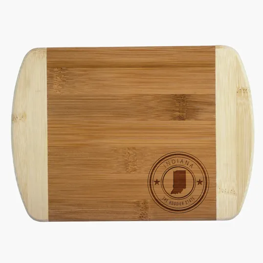 Totally Bamboo Indiana State Stamp 2-Tone Bar Board