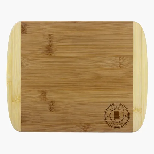 Totally Bamboo Alabama State Stamp 2-Tone Cutting Board