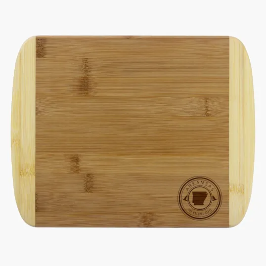 Totally Bamboo Arkansas State Stamp 2-Tone Cutting Board