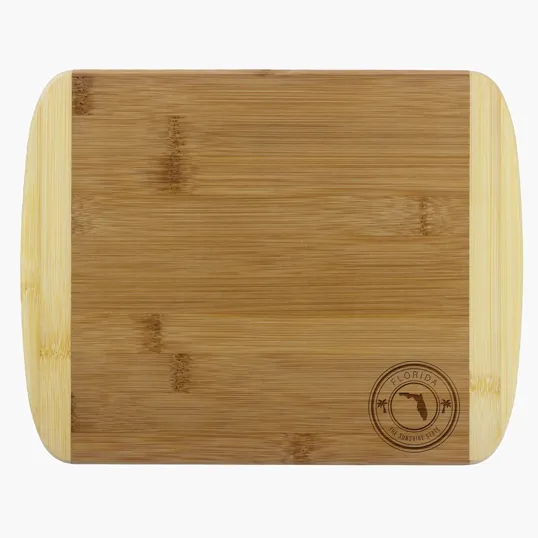 Totally Bamboo Florida State Stamp 2-Tone Cutting Board