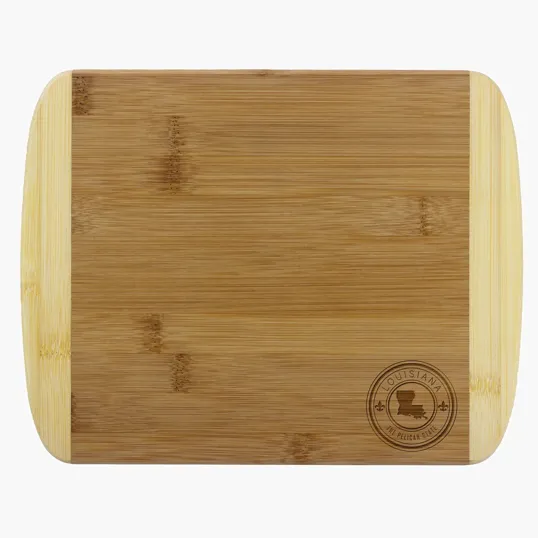 Totally Bamboo Louisiana State Stamp 2-Tone Cutting Board
