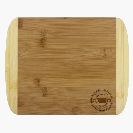 Totally Bamboo Montana State Stamp 2-Tone 11" Cutting Board