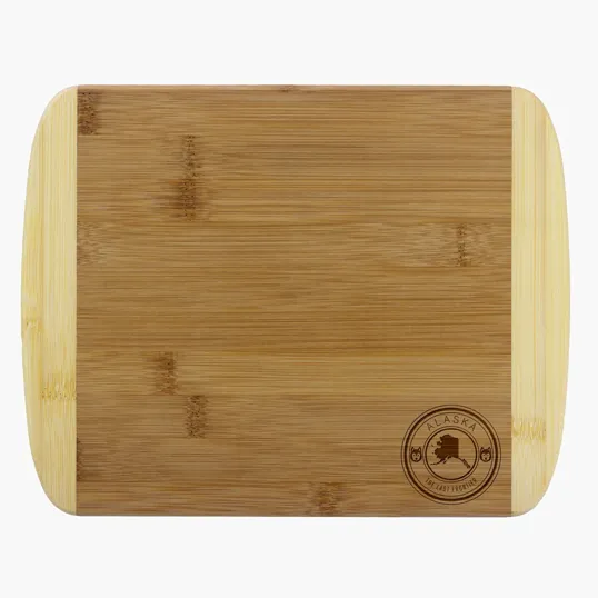 Totally Bamboo Alaska State Stamp 2-Tone 11" Cutting Board