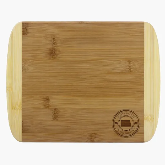 Totally Bamboo North Dakota State Stamp 2-Tone 11" Cutting Board