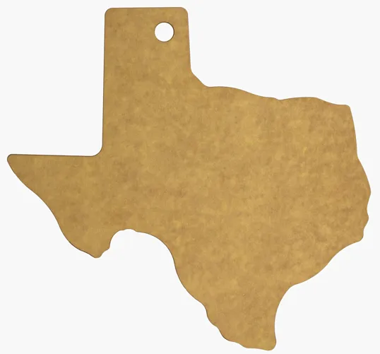 Vellum™ Texas Shaped Wood Paper Composite Serving and Cutting Board