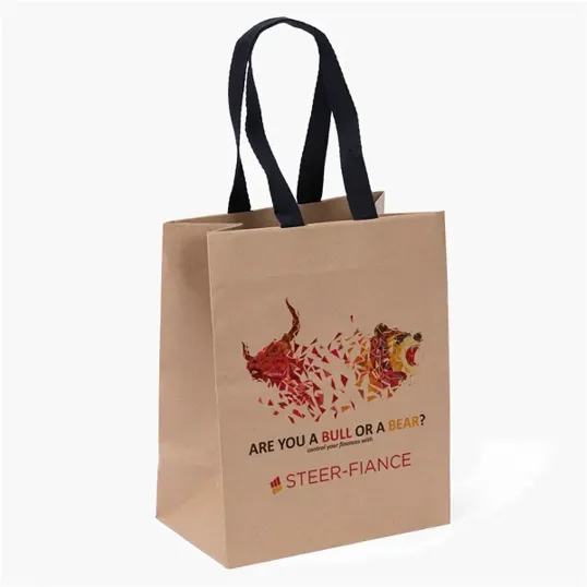 Eco Ash Woven Handle Eurotote, Recycled Kraft Paper — view 2