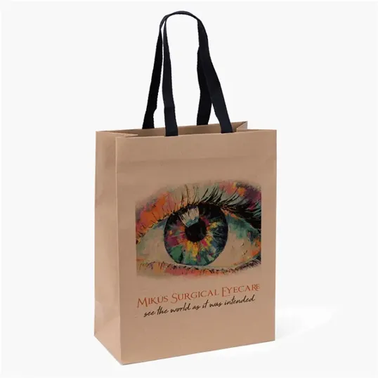 Eco Cedar Woven Handle Eurotote, Recycled Kraft Paper — view 2