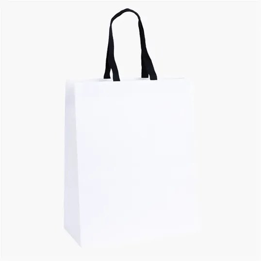 Teak Woven Handle White Eurotote — view 3