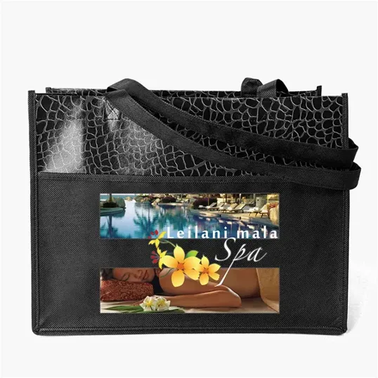 Couture™ Gloss-Laminated Tote with Reptile Design — view 6