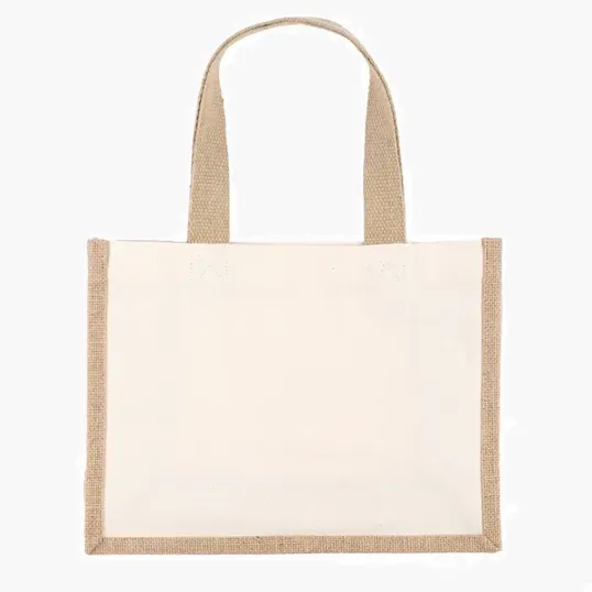 Reyna™ Natural Cotton and Jute Tote — view 2