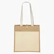 Izzy™ Jute Tote with Cotton Front Pocket — view 2