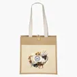 Izzy™ Jute Tote with Cotton Front Pocket — view 4