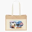 Riley™ Jute Tote with Cotton Front Pocket