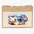 Riley™ Jute Tote with Cotton Front Pocket — view 2