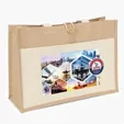 Riley™ Jute Tote with Cotton Front Pocket — view 3