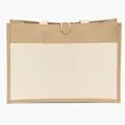 Riley™ Jute Tote with Cotton Front Pocket — view 5