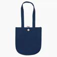 Denim Tote with Wooden Button Closure — view 3