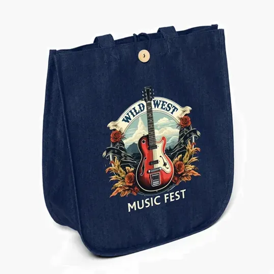 Dan Denim Tote, 15" x 6" x 17" — view 3