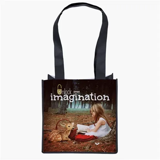 Monet PET Non-Woven Tote with Black Gussets — view 2