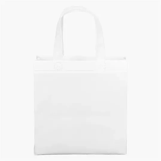 Lulu Laminated Non-Woven Tote, 9" x 4" x 9" — view 2
