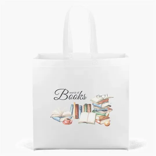 Opal Laminated Non-Woven Tote, 15" x 6" x 14"