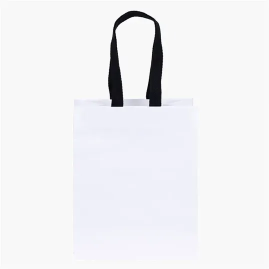 Ash Woven Handle White Eurotote with Foil Print — view 2