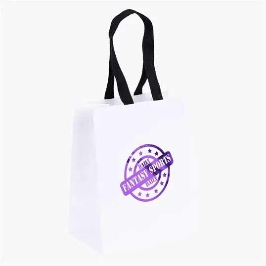Ash Woven Handle White Eurotote with Foil Print — view 3