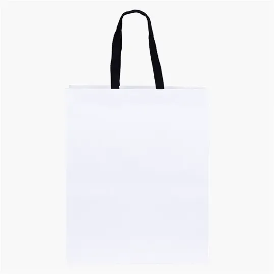 Teak Woven Handle White Eurotote — view 2