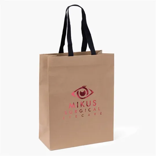 Eco Cedar Woven Handle Eurotote, Recycled Kraft Paper — view 3