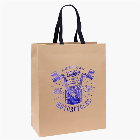 Eco Teak Woven Handle Eurotote, Recycled Kraft Paper — view 3