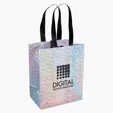 Galaxy™ Iridescent Tote with Foil Print — view 3
