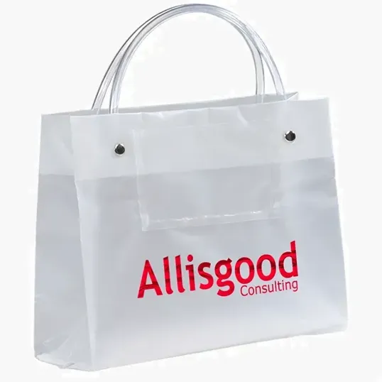 ITO™ Executote Frosted Plastic Tote Bag with Card Pocket