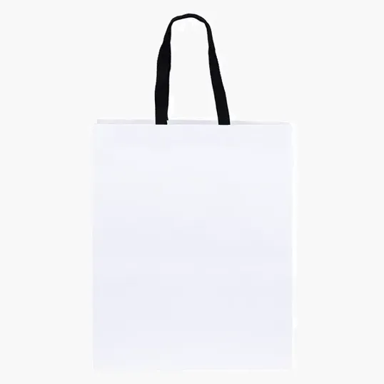Teak Woven Handle White Eurotote — view 2