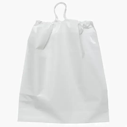9 1/2" x 12" Plastic Bag with Cotton Draw Handle — view 2