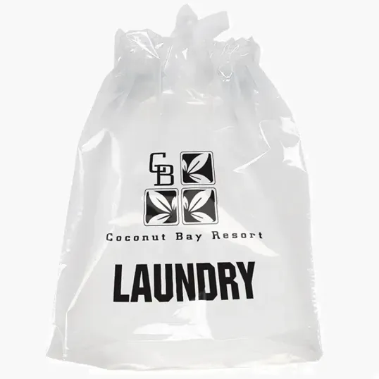 9 1/2W x 12H Poly-Draw Bag - Flexo Ink Print — view 4