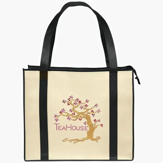 Del Mar Zipper-Close Tote, Sparkle — view 7