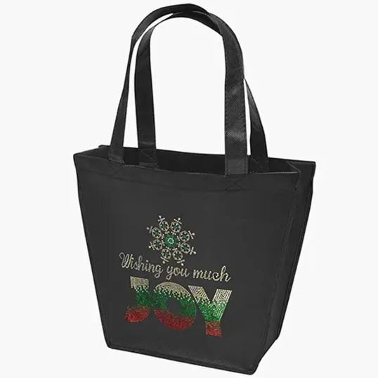 Carnival Non-Woven Tote with Sparkle Heat Transfer