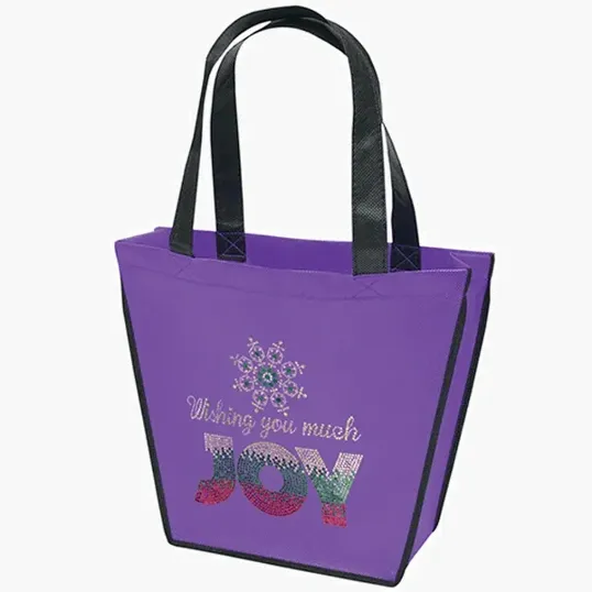 Carnival Non-Woven Tote with Sparkle Heat Transfer — view 4