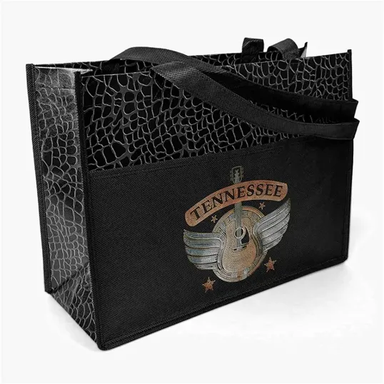 Couture™ Gloss-Laminated Tote with Reptile Print — view 7