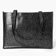 Couture™ Gloss-Laminated Tote with Reptile Print — view 5