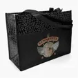 Couture™ Gloss-Laminated Tote with Reptile Print — view 7