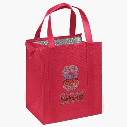 Therm-O-Tote™ Sparkle Insulated Non-Woven Tote — view 7
