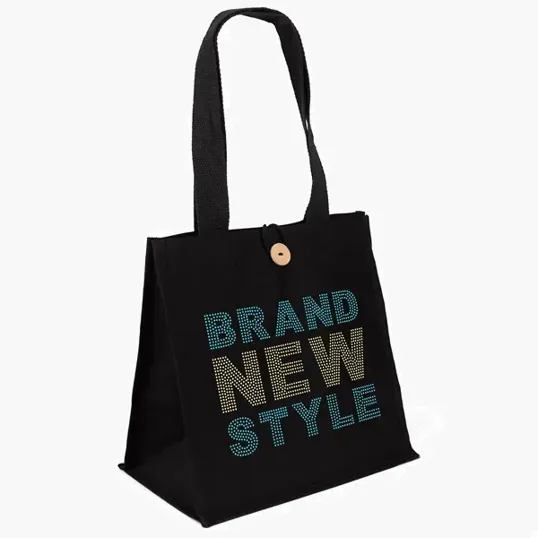 Aurora™ Cotton Tote with Wooden Button Closure — view 2